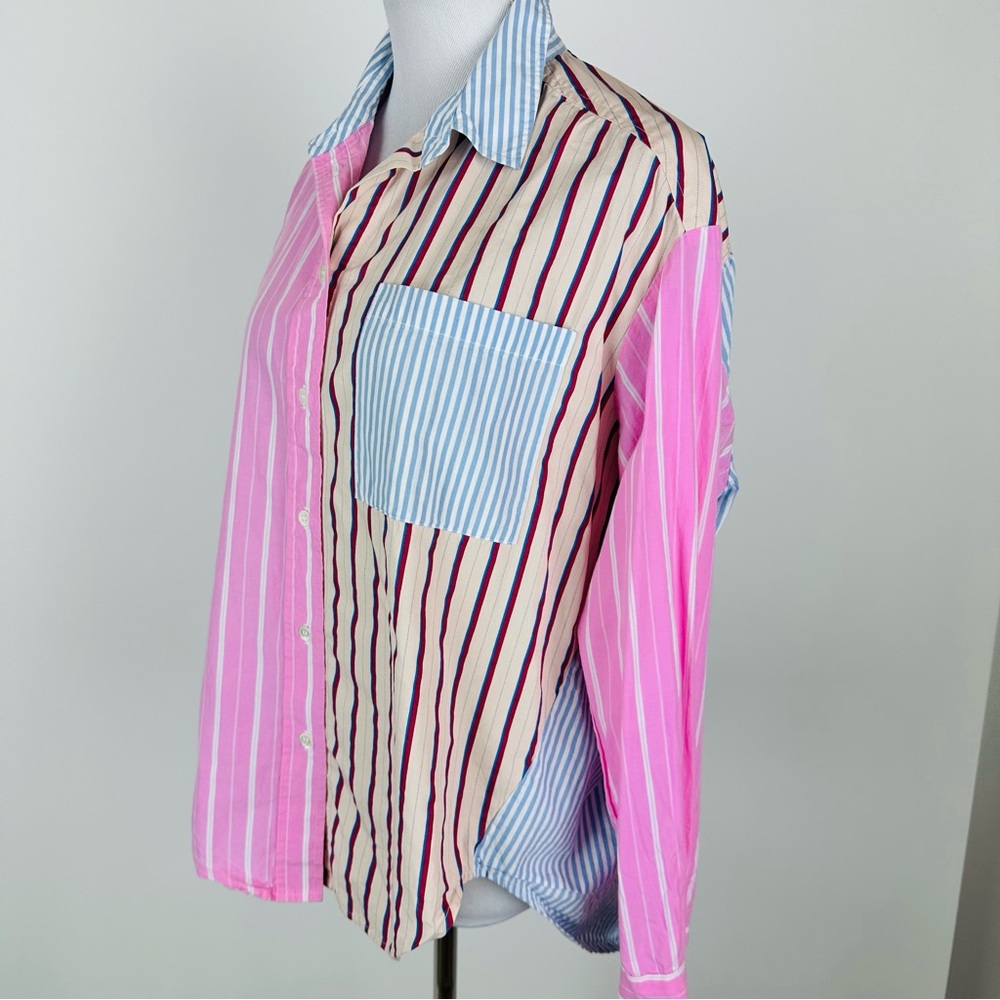 Essentiel Antwerp Famille Striped Buttondown Shirt Size XS Sold at Anthropologie - Picture 8 of 13